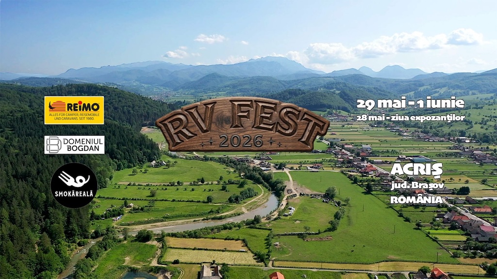 200 de echipaje de caravane la Acris, Vama Buzăului: în 29 mai – 1 iunie, RV Fest are ca partener principal Domeniul Bogdan