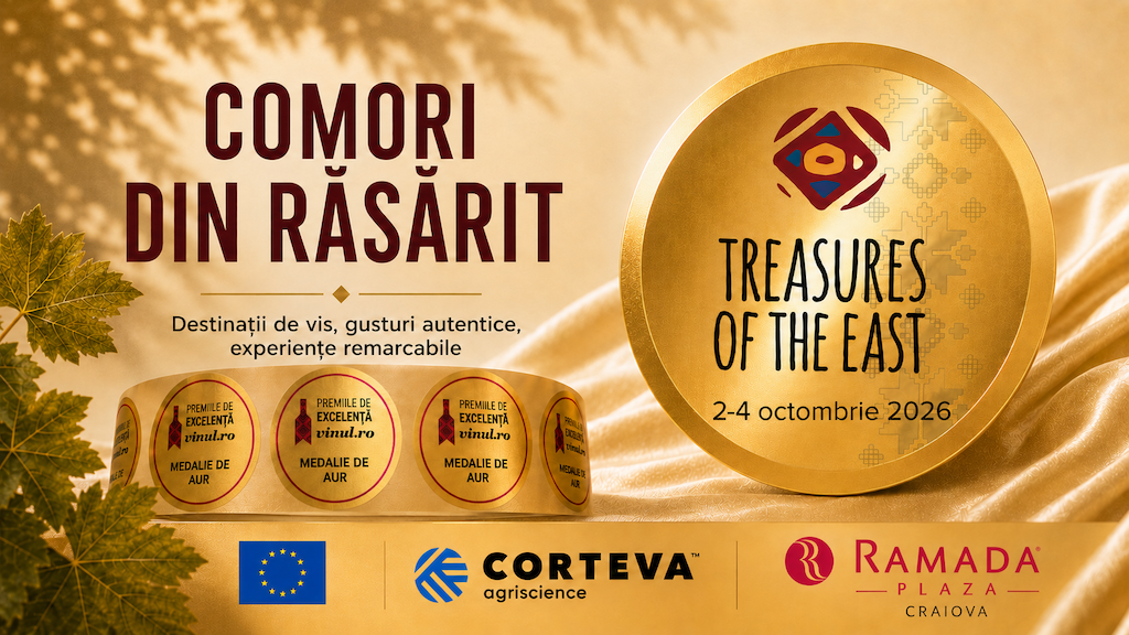 Premiile de excelență Vinul.ro 2026, accesibile și cramelor din Republica Moldova și Bulgaria – pentru promovarea în comun la „Treasures of the East”
